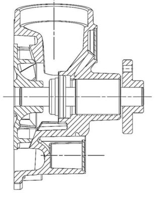 Anbaupumpe mit integriertem Zulauf und Spiralkanal sowie Leckwasser- bzw. Verdampfungsbehälter, Fa. NGPM Merbelsrod