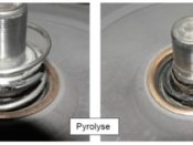 Pyrolyse (thermische Spaltung chemischer Verbindungen wegen hoher Temperaturen) an einer Gleitringdichtung