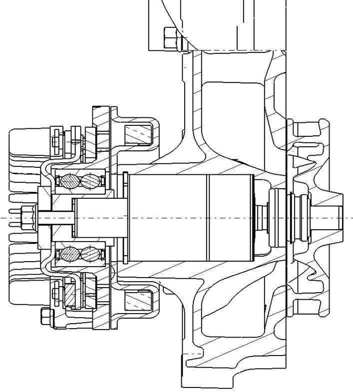 Nfz-Kühlmittelpumpe mit Schaltkupplung, Fa. NGPM Merbelsrod und 2-Speedclutch der Fa. LICOS Trucktec GmbH